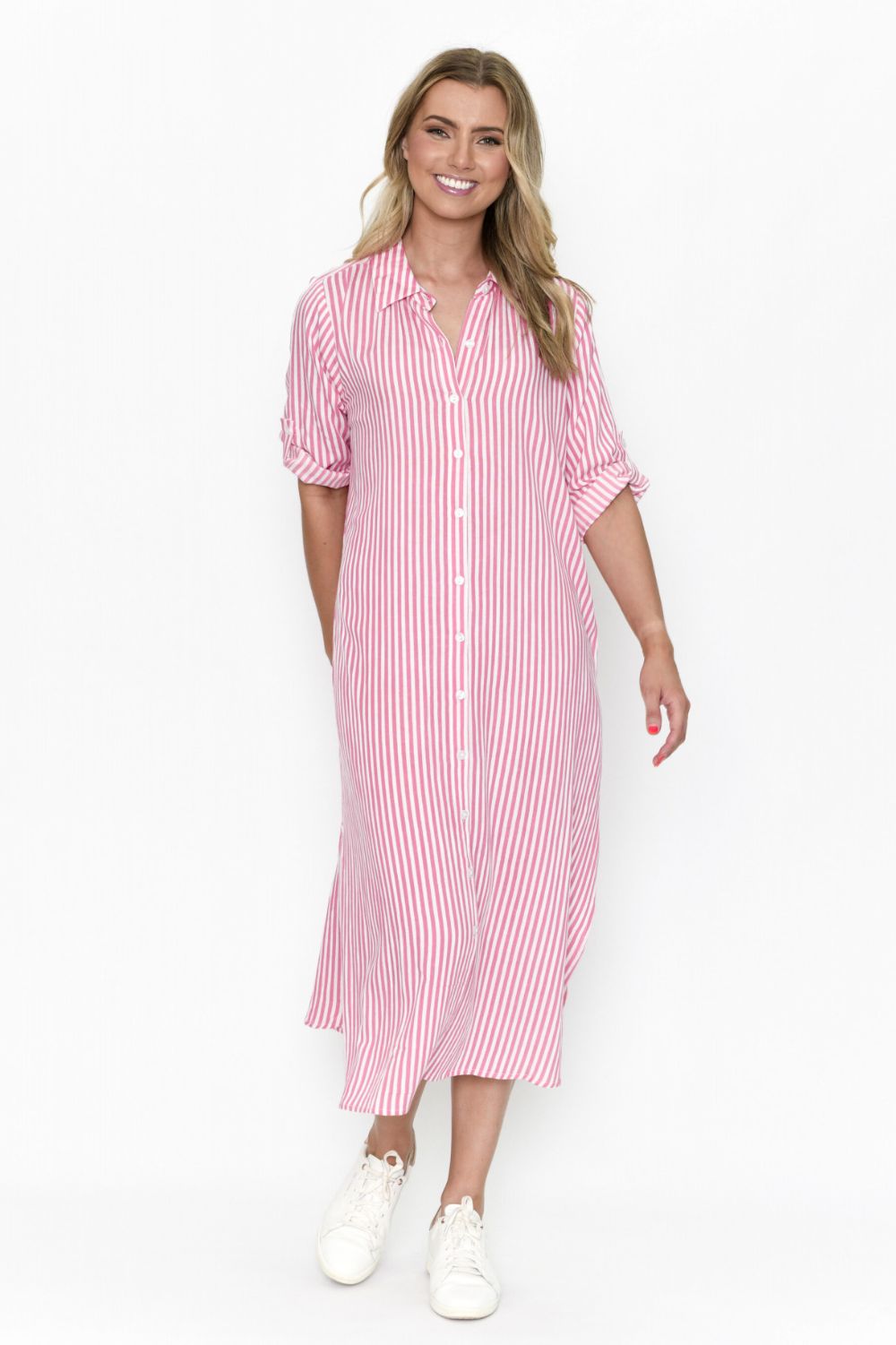 Fashion Express Sofia Shirt Dress | Pink Lemonade_Silvermaple Boutique