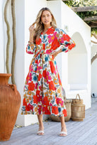 Fashion Express Jardin de Fleurs Maxi Dress | Poppy Flower_Silvermaple Boutique