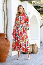 Fashion Express Jardin de Fleurs Maxi Dress | Poppy Flower_Silvermaple Boutique