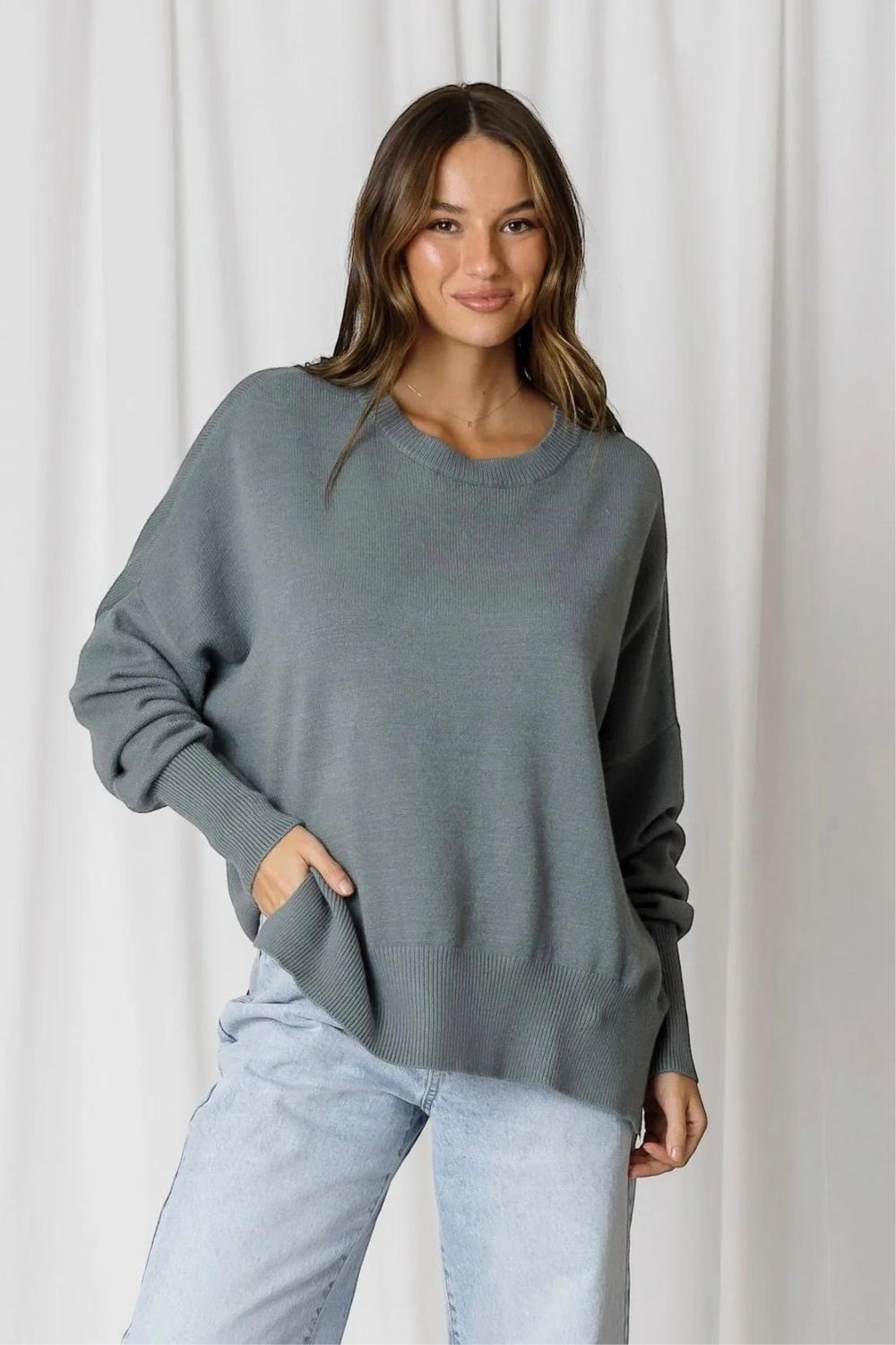 Fashion Express Aspen Slouchy Knit | Moss_Silvermaple Boutique