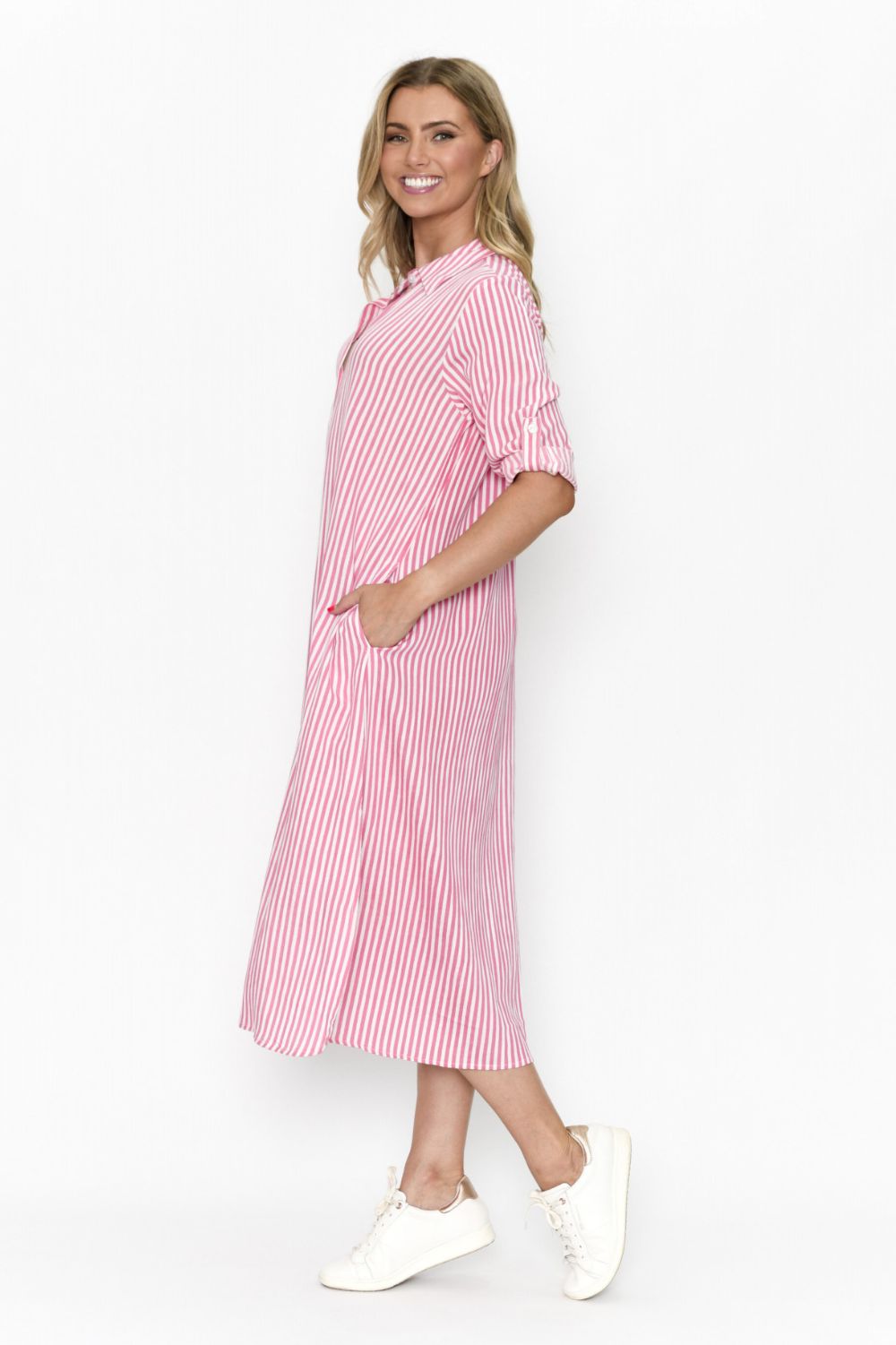 Fashion Express Sofia Shirt Dress | Pink Lemonade_Silvermaple Boutique