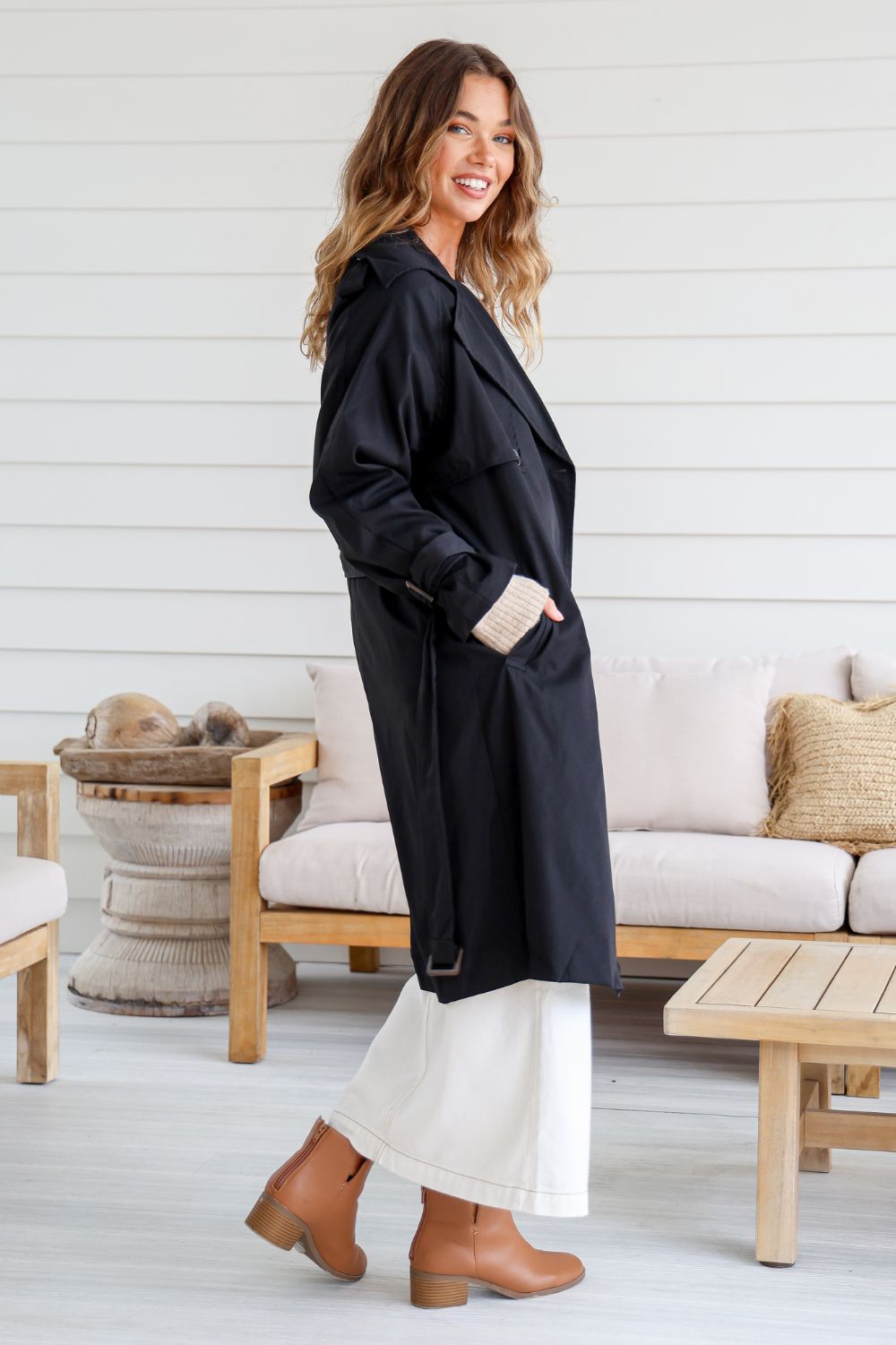 Fashion Express Judy Trench Coat | Black_Silvermaple Boutique