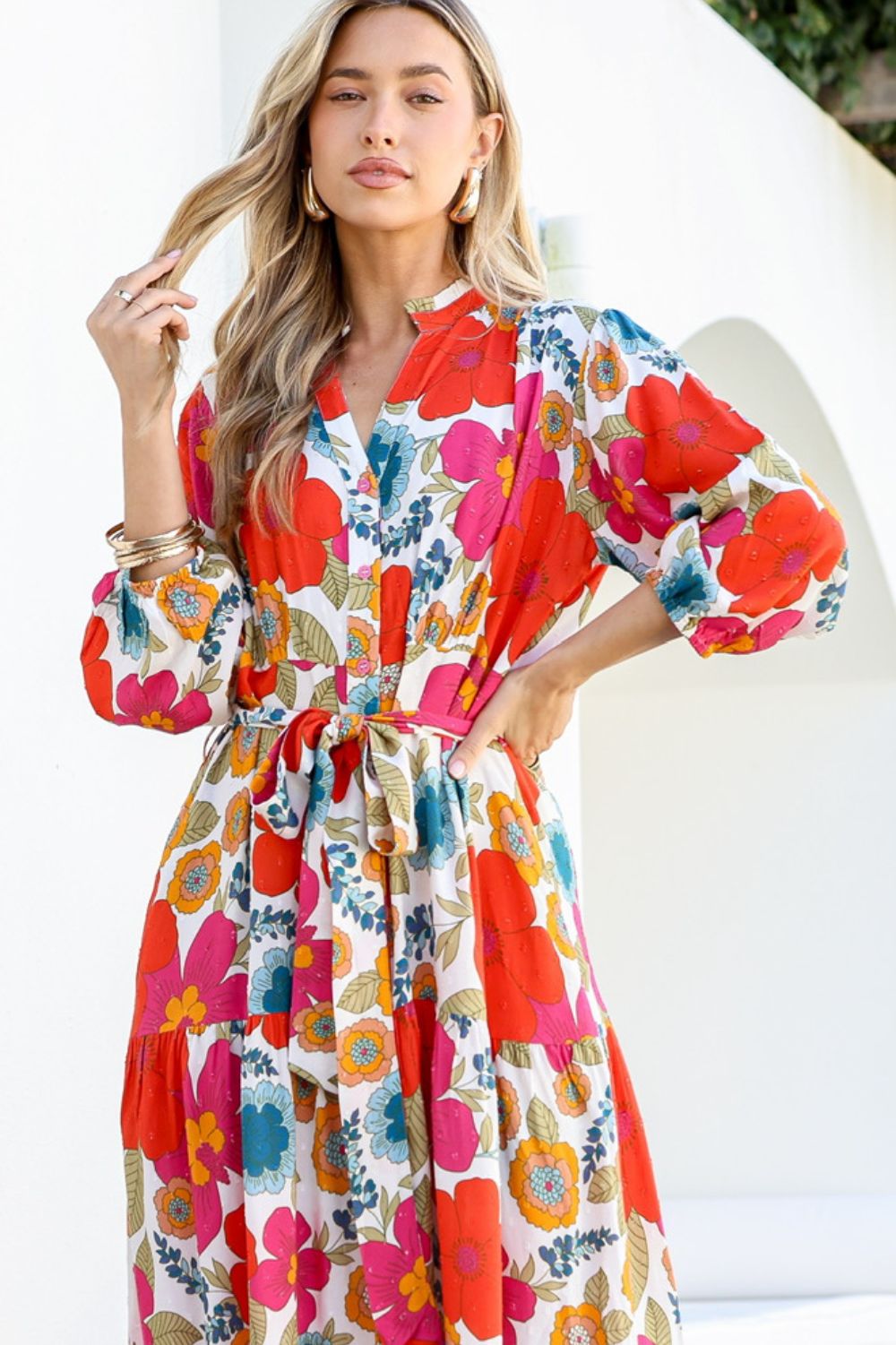 Fashion Express Jardin de Fleurs Maxi Dress | Poppy Flower_Silvermaple Boutique