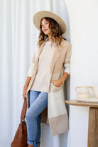 Fashion Express 5th Avenue Patchwork Coatigan | Tan/Latte_Silvermaple Boutique