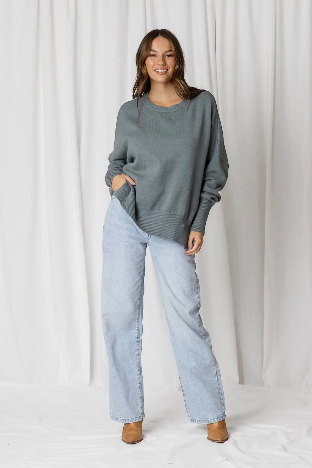 Fashion Express Aspen Slouchy Knit | Moss_Silvermaple Boutique