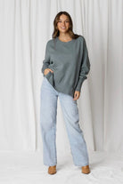 Fashion Express Aspen Slouchy Knit | Moss_Silvermaple Boutique