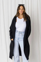 Fashion Express Frankie Longline Knit Cardi | Black_Silvermaple Boutique