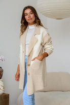 Fashion Express Dakota Colour Block Coatigan | Latte/Winter White_Silvermaple Boutique