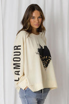 Fashion Express Amour Heart Sweat | Butter_Silvermaple Boutique