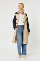 Gordon Smith Bree Trench Coat | Natural/Navy_Silvermaple Boutique