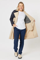 Gordon Smith Bree Trench Coat | Natural/Navy_Silvermaple Boutique