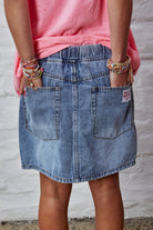 Hammill & Co Draw Cord Denim Skirt | Stonewash Denim_Silvermaple Boutique