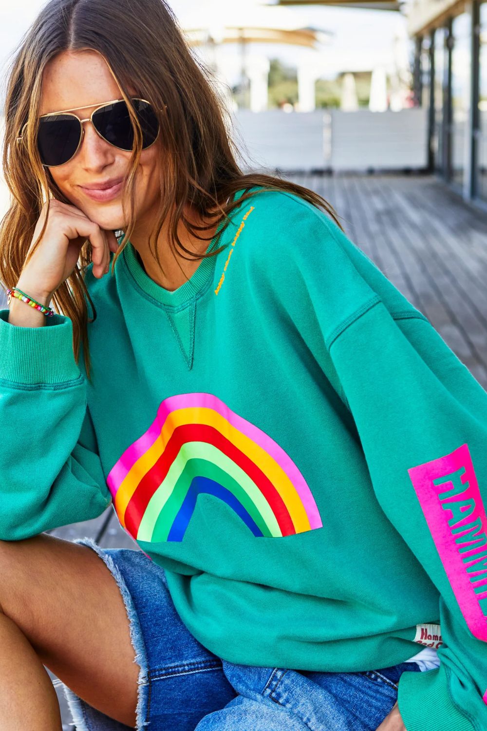 Hammill & Co Vintage Rainbow Sweat | Jade_Silvermaple Boutique