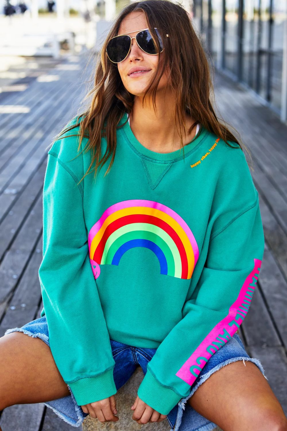 Hammill & Co Vintage Rainbow Sweat | Jade_Silvermaple Boutique