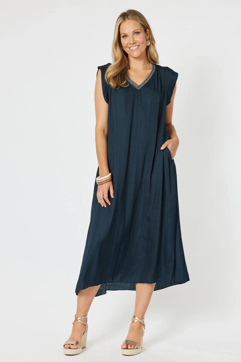 Hammock & Vine Traveller Luxe Dress | Navy_silvermaple boutique