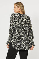 Hammock & Vine Noir Print Shirt | Black_Silvermaple Boutique