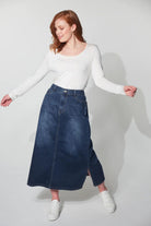 Haven Dalton Denim Skirt | Indigo_Silvermaple Boutique