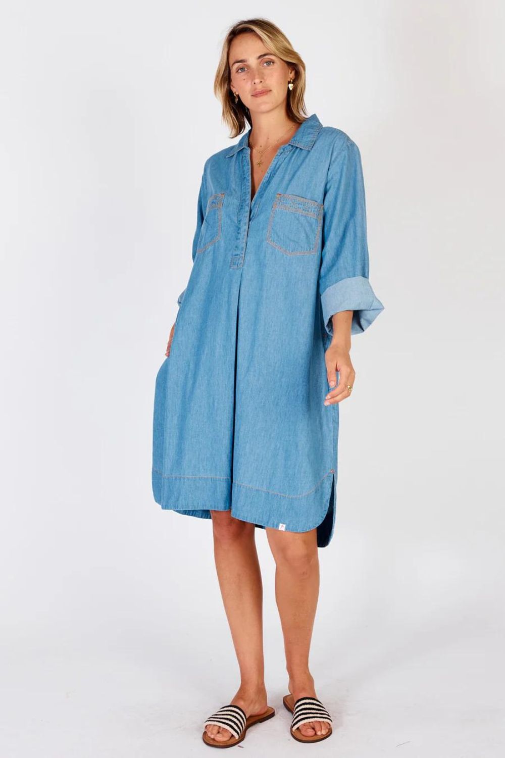 Durango Shirtmaker Dress | Light Denim_Silvermaple boutique