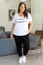 Jovie The Label Gigi Tee | White Leopard_Silvermaple Boutique