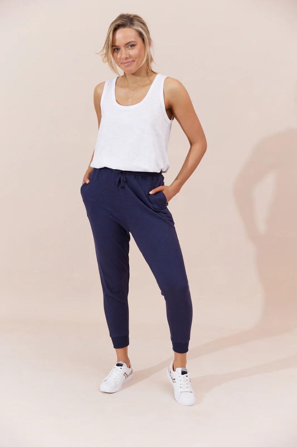 Jovie The Label Sorrento Pants | Navy_Silvermaple Boutique