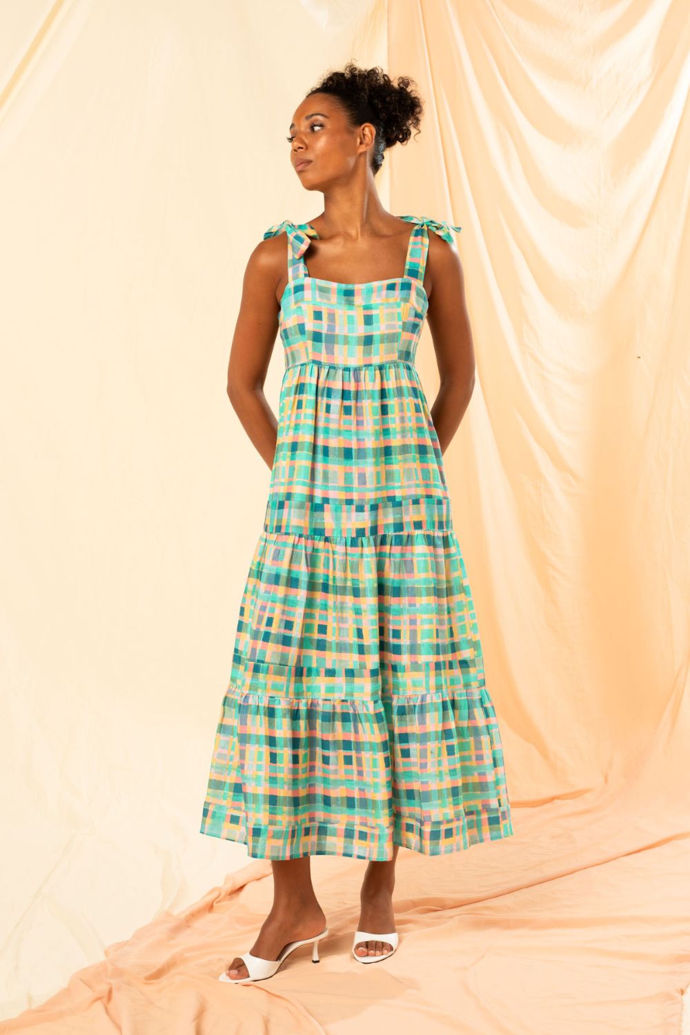 Kachel Zia Dress | Ocean Check_Silvermaple Boutique