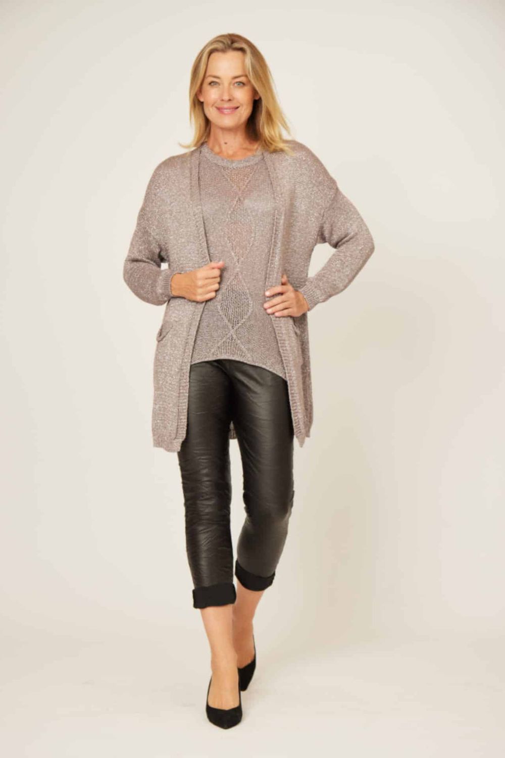 La Strada Vanessa Cardigan | Fango _Silvermaple Boutique