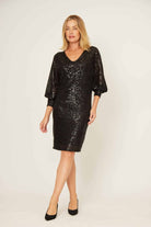 La Strada Phoebe Bling Dress | Black_Silvermaple Boutique