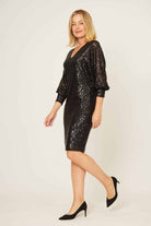 La Strada Phoebe Bling Dress | Black_Silvermaple Boutique