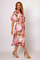 La Strada Amara Shirt Dress | Pink/Olive Floral_Silvermaple Boutique