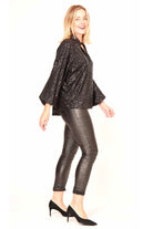 La Strada Phoebe Bling Blouse | Black_Silvermaple Boutique