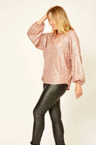 La Strada Phoebe Bling Blouse | Champagne_Silvermaple Boutique