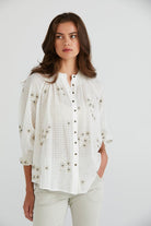 Lania Flora Shirt | White_Silvermaple Boutique