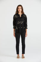 Lania Flora Shirt | Black_Silvermaple Boutique