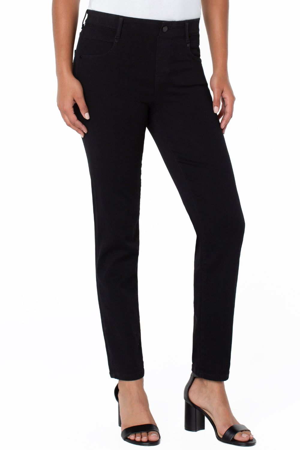 Liverpool Jeans Gia Glider Slim Jean | Over Dye Black_Silvermaple Boutique