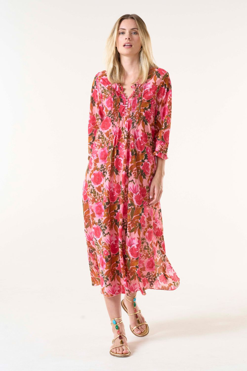 Oneseason Long Poppy Dress | Paloma | Rose_Silvermaple Boutique