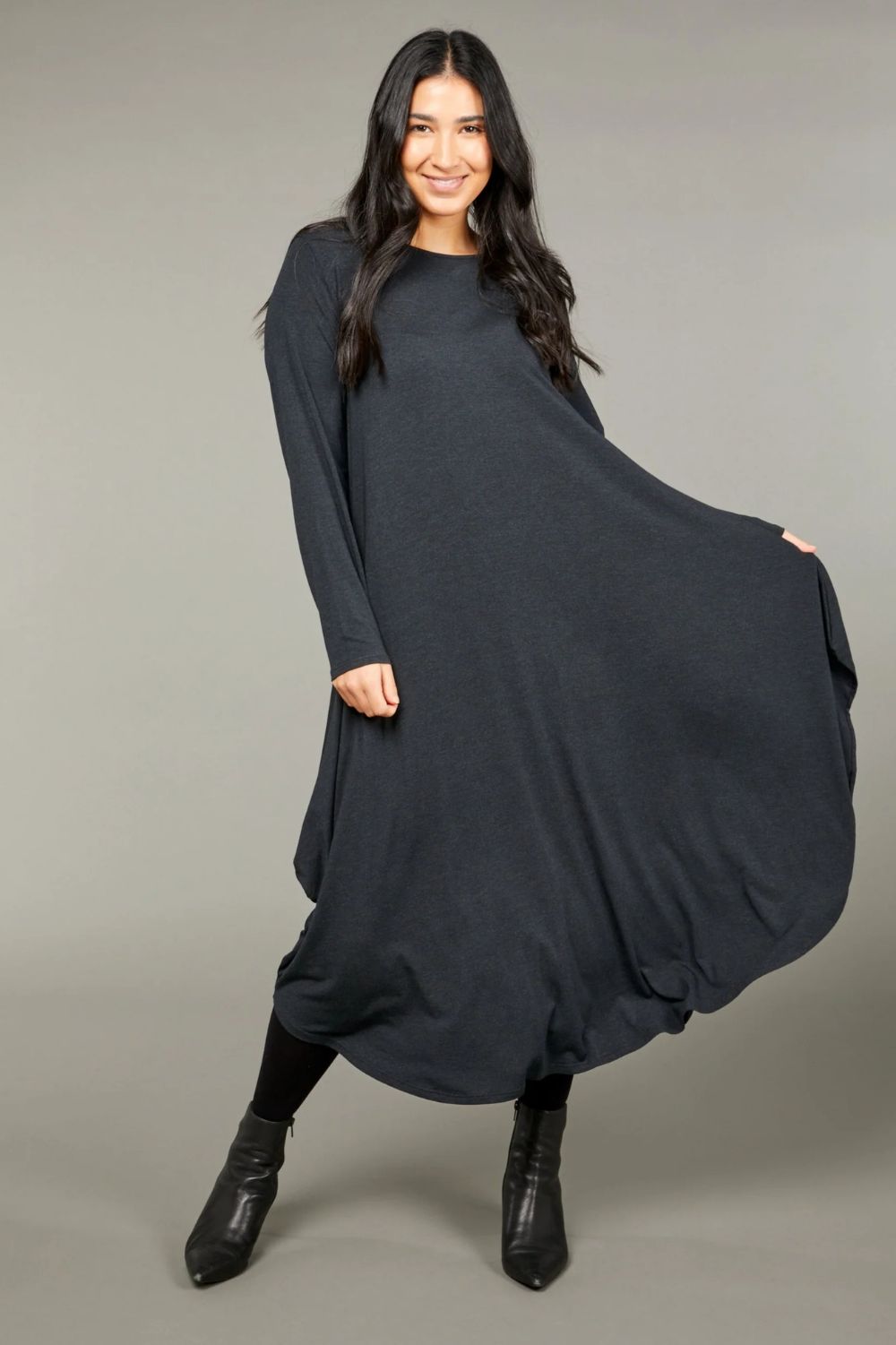 Tani Long Sleeve Tri Dress | 79434 - Silvermaple Boutique