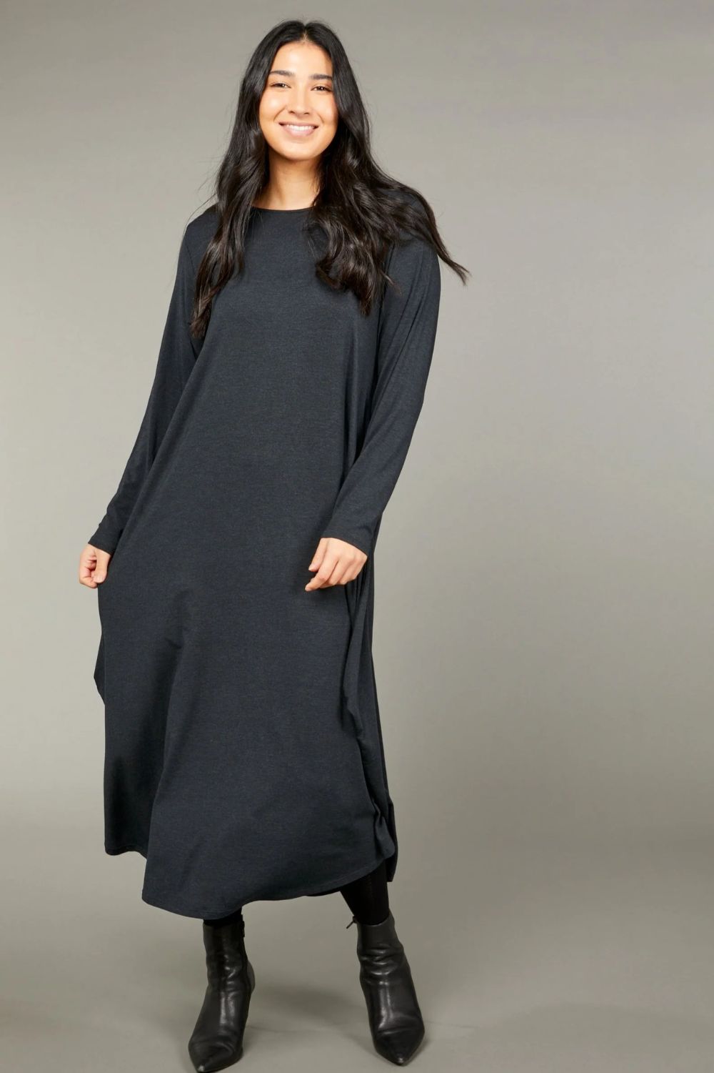 Tani Long Sleeve Tri Dress | 79434 - Silvermaple Boutique