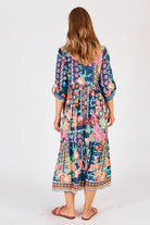 Lula Life Delphi Midi Dress | Navy Floral_Silvermaple Boutique