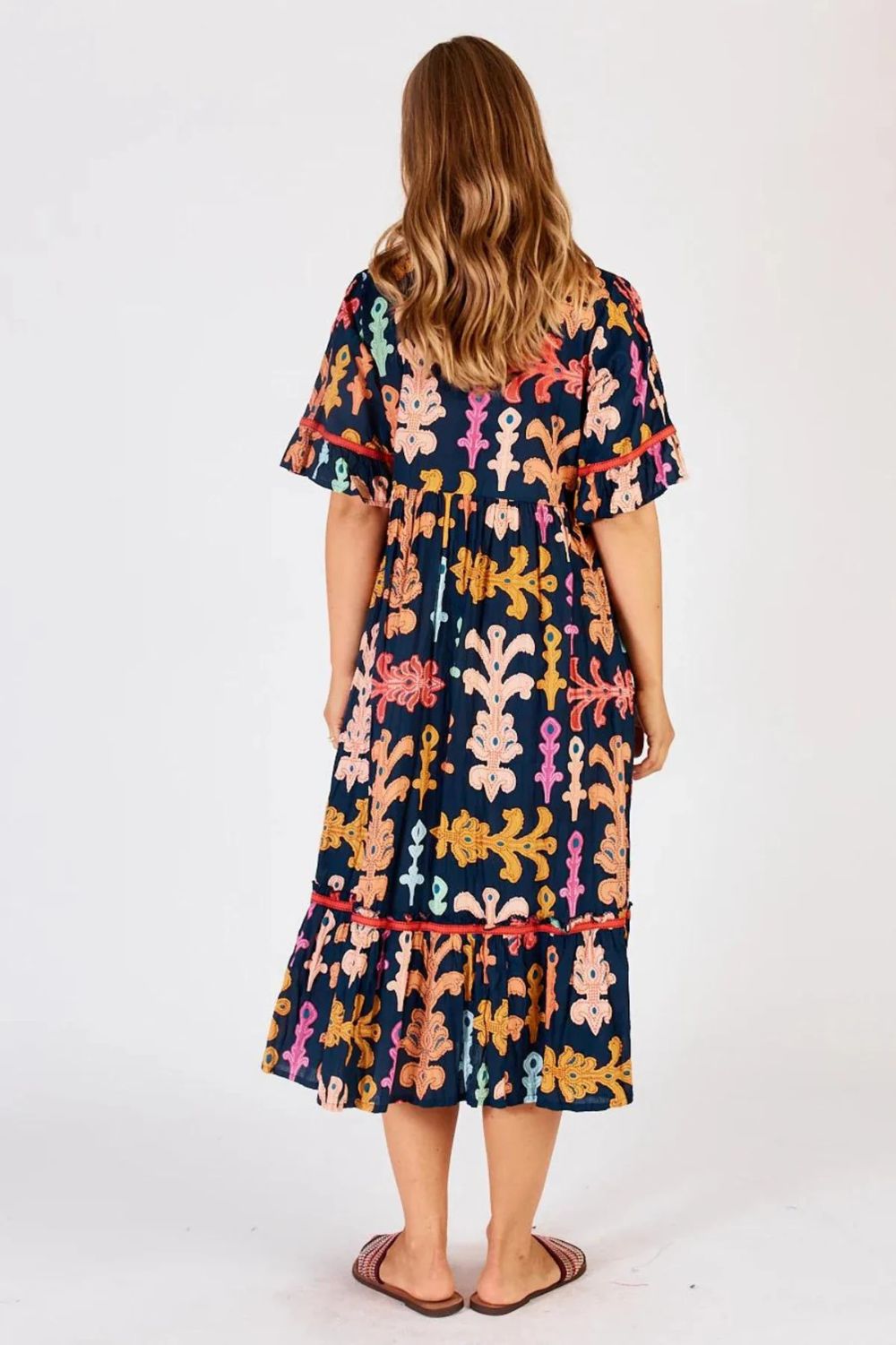 Lula Life Olivia Midi Dress | Navy_Silvermaple Boutique