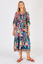 Lula Life Delphi Midi Dress | Navy Floral_Silvermaple Boutique