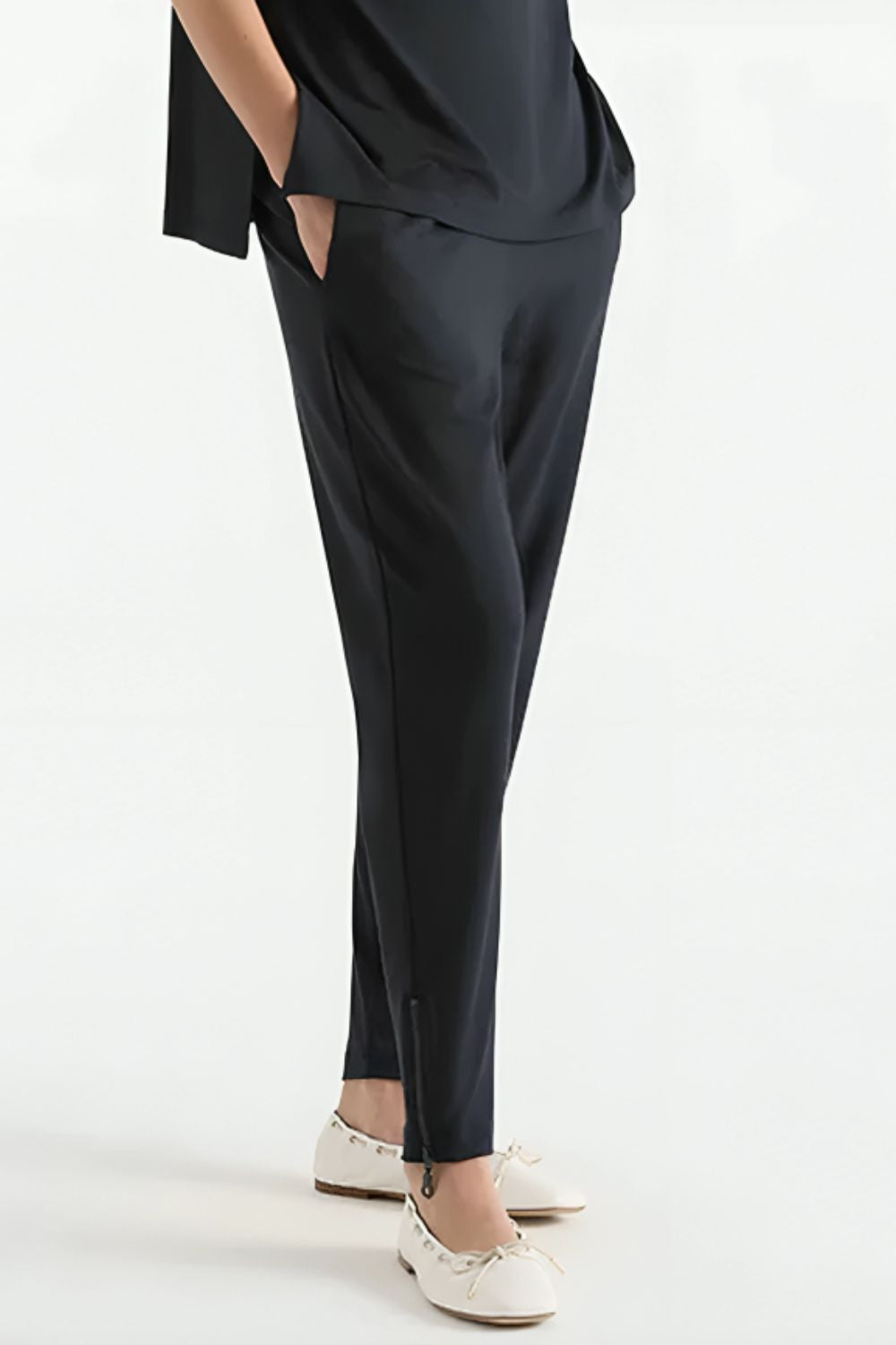 Mela Purdie Zip Stiletto Pant | Navy | Silvermaple Boutique