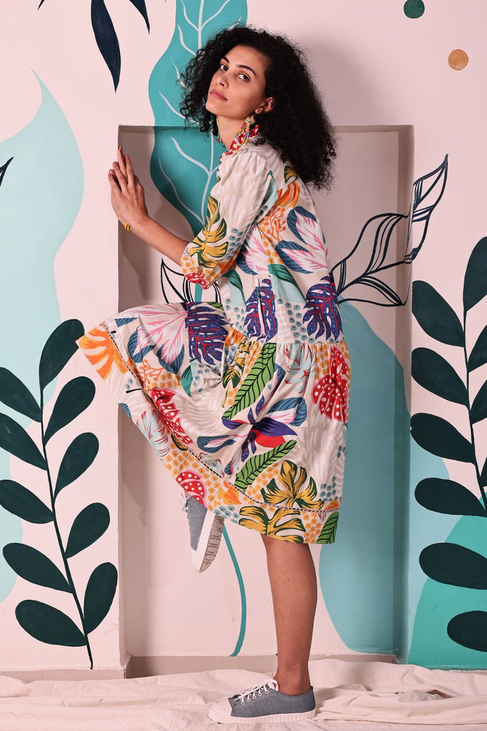 Maude Vivante Sasha Midi Dress | Vanilla Forest_Silvermaple Boutique