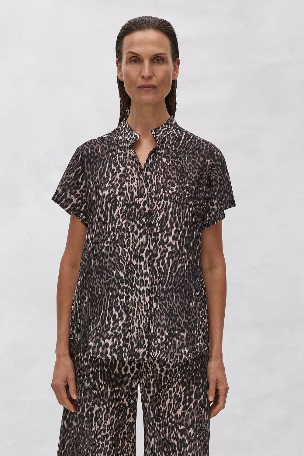 Mela Purdie Stand Shirt | Praline Panther_Silvermaple Boutique