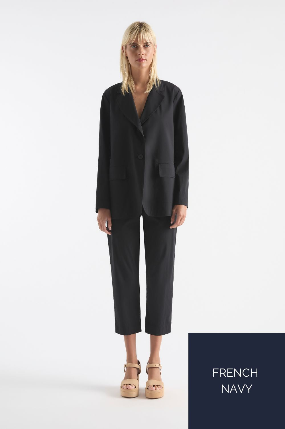 Mela Purdie Stretch Blazer | French Navy_Silvermaple Boutique