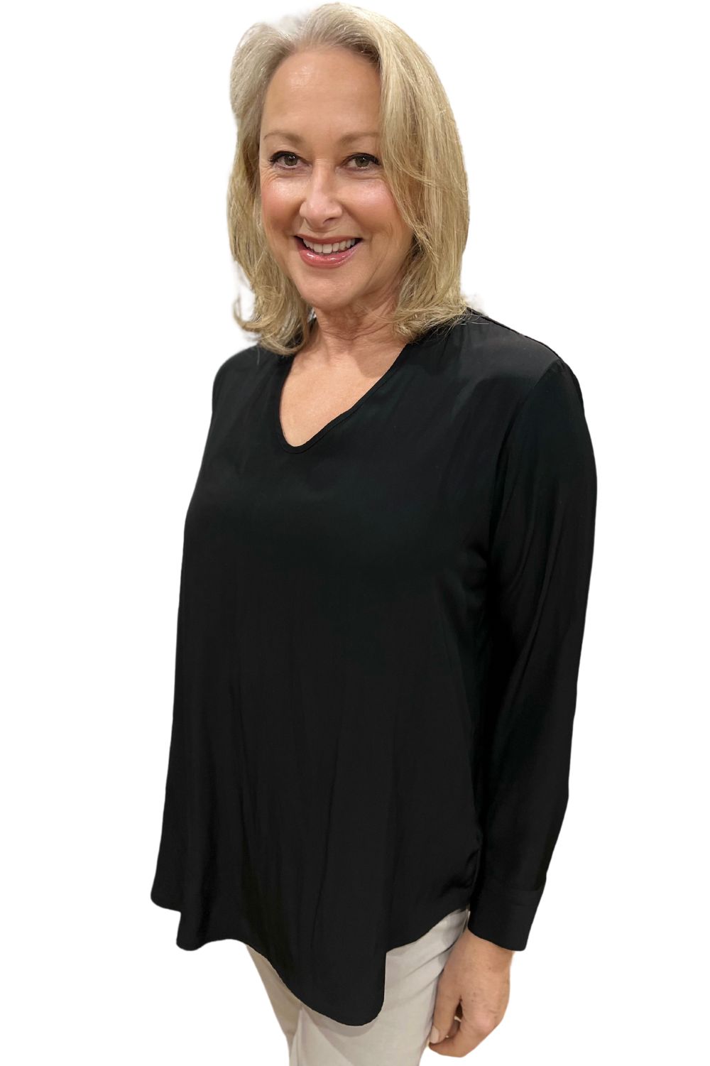 Mela Purdie Slide Blouse | Black_Silvermaple Boutique