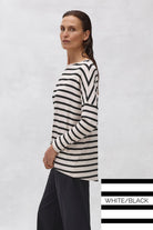 Mela Purdie Boat Sweater | White/Black_Silvermaple Boutique