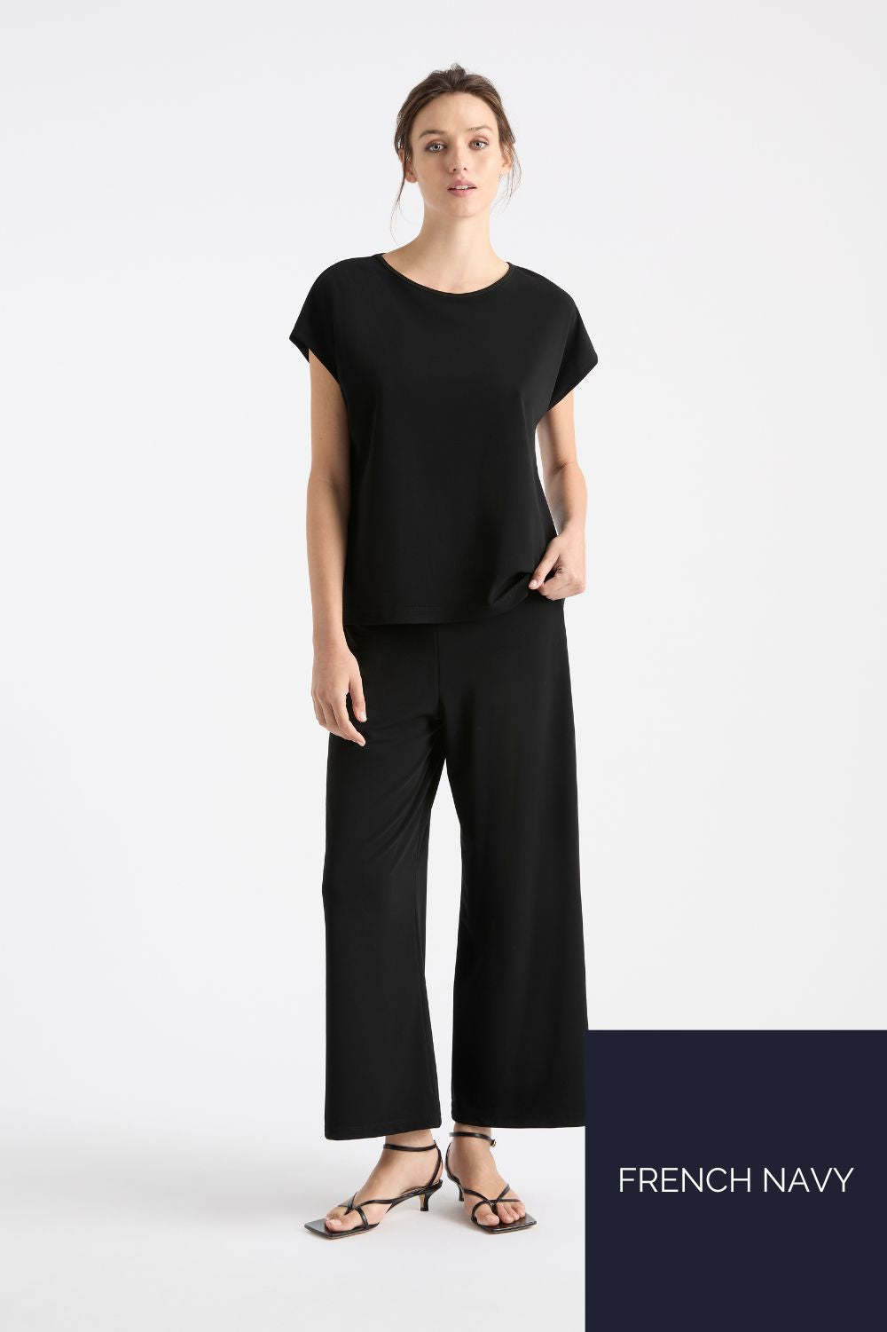 Mela Purdie Crop Palazzo Pant | French Navy_Silvermaple Boutique