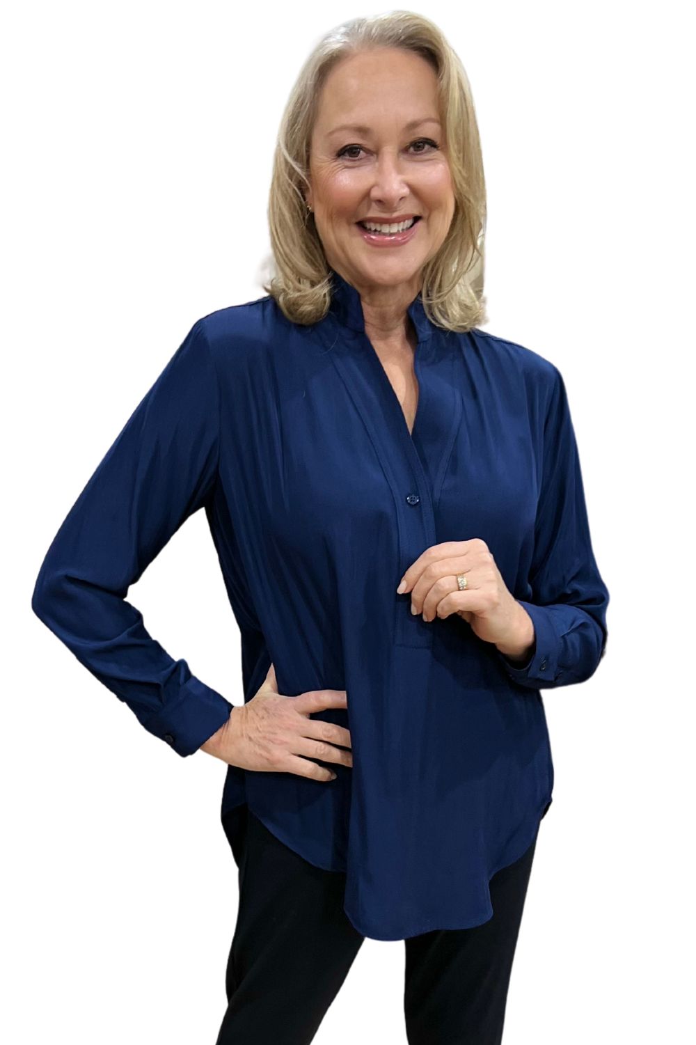 Mela Purdie Flute Blouse | Denim_Silvermaple Boutique