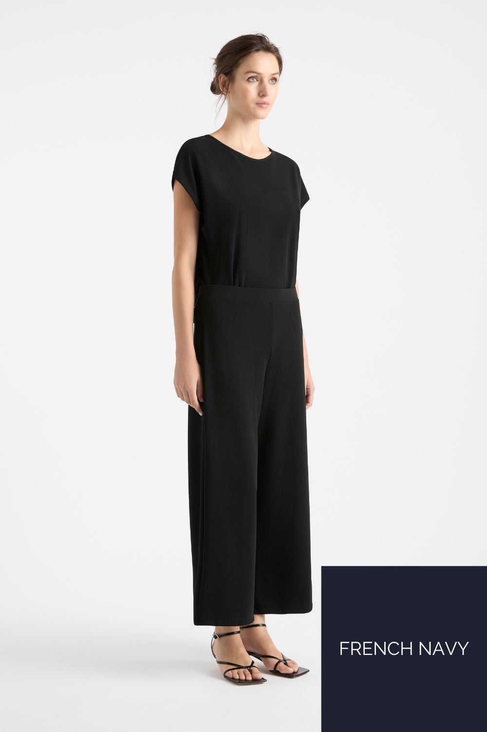 Mela Purdie Crop Palazzo Pant | French Navy_Silvermaple Boutique