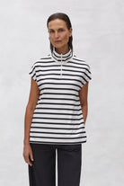 Mela Purdie Half Zip Shell | White/Black_Silvermaple Boutique